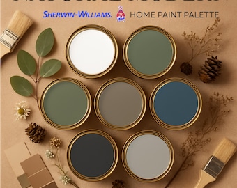 Natural Modern Home Color Palette: Sherwin-Williams Paint Guide (Digital Download)