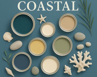 Sherwin-Williams Coastal Home Paint Palette – Soft Neutrals & Blues Inspired by the Beach (Digital PDF Download)
