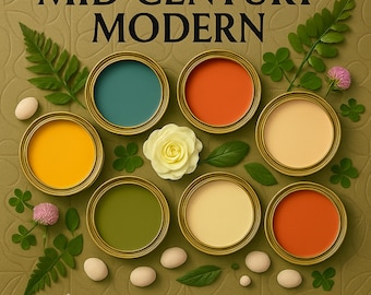 Mid-Century Modern Color Palette: Sherwin-Williams Inspired Interior Design Guide (Digital Download)