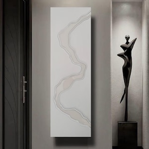 Peinture texturée moderne, texture 3D, rivière du temps, résine époxy, décoration intérieure, décoration murale.