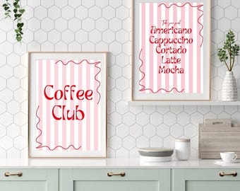 Coffee Club wall print digital download