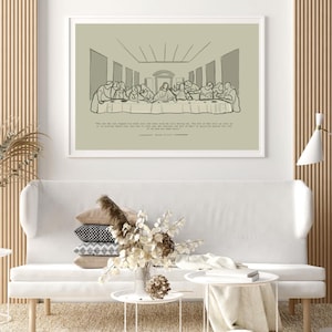 The Last Supper – Digital Print | Luke 22:19–20 | Bible Verse Wall Art, Christian Poster, Scripture Print, Faith Decor