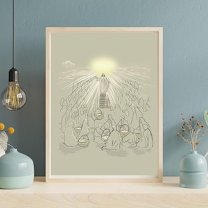 Jesus Feeds the 5000 – Digital Print | Matthew 14:13-21 | Bible Verse Wall Art, Christian Poster, Scripture Print, Faith Decor