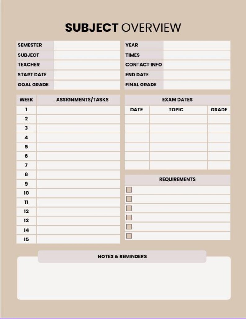 Ultimate Student Planner Printable | College & High School Academic ...