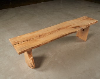 Ash Bench #2, We can custom build the size you need, Custom Bench, Custom Live Edge, Rustic Farmhouse Decor, Slab Bench