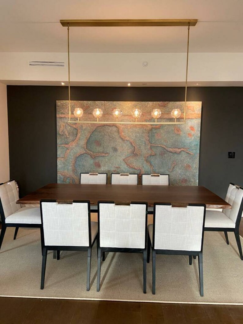 Live Edge Walnut Table, Large Family Dining Table, Rustic Farmhouse