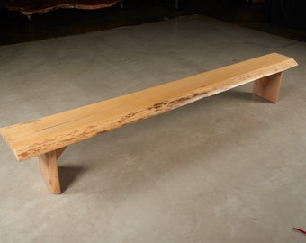 Sycamore Bench, Live Edge Bench, Wooden Bench, Small Bench, Country Style Bench, Entryway Bench, Natural Bench, Accent Bench