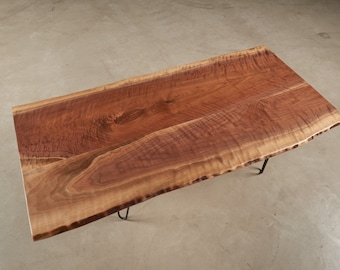 Curly Walnut Coffee Table #37, Cocktail Table, Side Table, Sofa Table