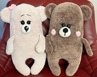Osos de peluche de ganchillo hechos a mano, animales amigurumi, osos de peluche, peluche suave