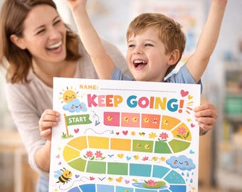 Printable Rainbow Colored Reward Chart | Kids Behavior| Toddler Potty Training| Routine Chore Motivational System | ADHD Tools| Tracker