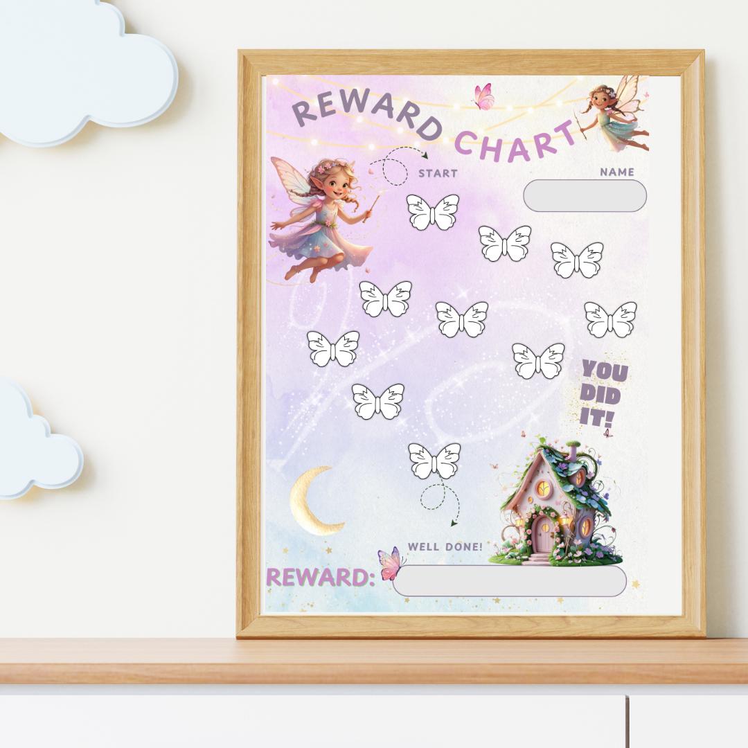 Printable Fairy Reward Chart | Kids Behavior|poppy Toddler Sticker ...