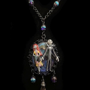 Collar de pesadilla gótica de Jack y Sally