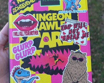 Dungeon Crawler Inspired Kindle Case | Gamer Reader Cover | Funny Bookish Kindle Sleeve | Neon Collage Case | Gift for Fantasy & LitRPG Fans