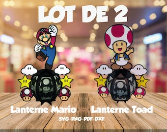Linterna de Mario y linterna de Toad