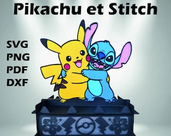 Pikachu and Stitch Lantern