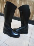 Handmade Black Leather Riding Boots for Men & Women | Knee High Equestrian Boots | Premium Zip Riding Boots | Custom Fit