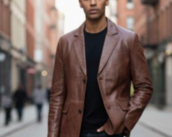 Men's Brown Leather Jacket | Classic Everyday Style | Real Leather Outerwear