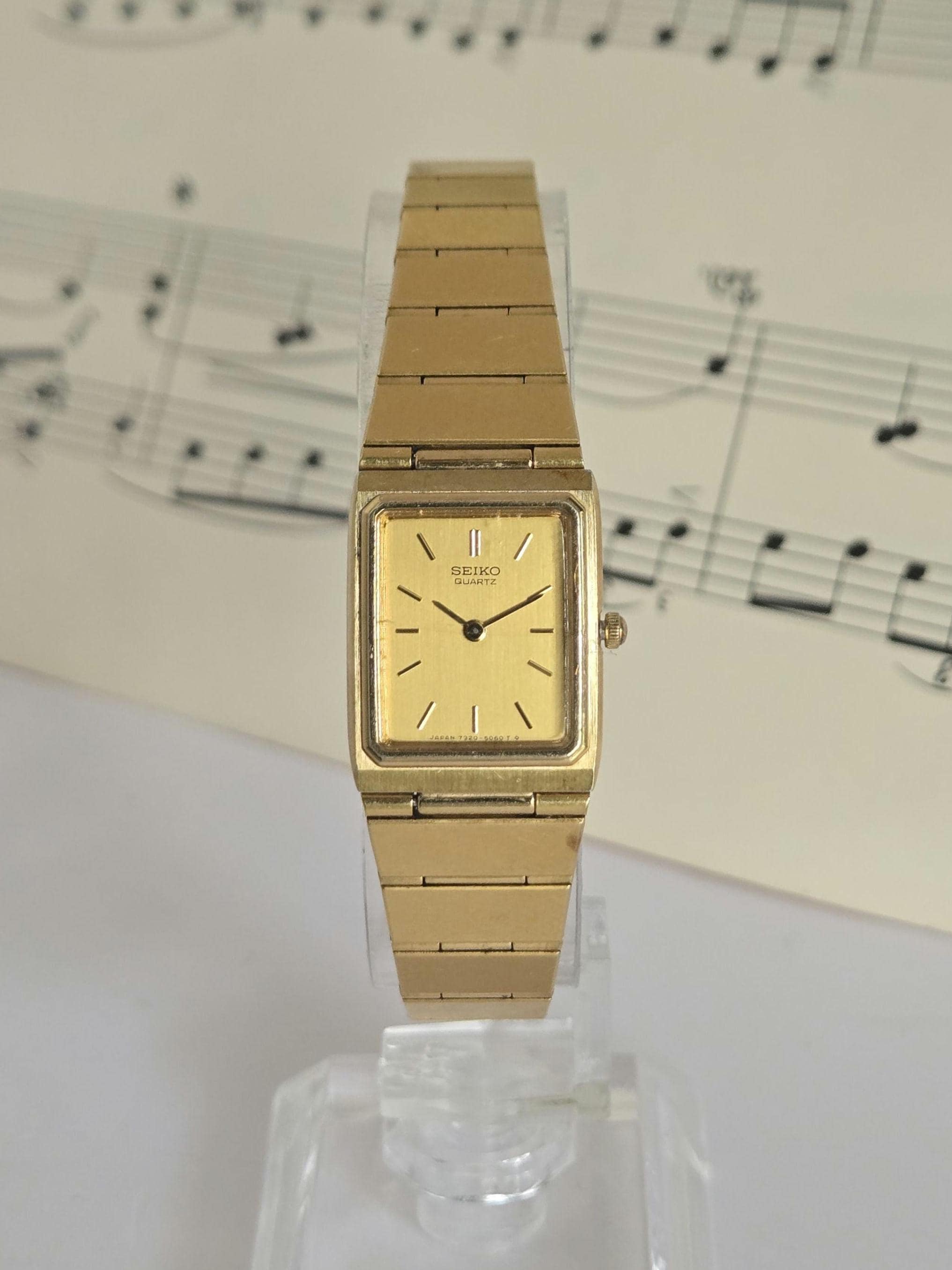 希少　SEIKO ゴールド　ブレスウォッチ　オールド　レディース　腕時計 稼働 SEIKO レディース腕時計 天然ルビー ブレスウォッチ