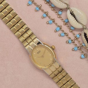 Vintage Seiko Ladies' Unique 90's Dainity Watch Gold Plated Summer Ready