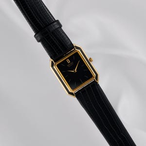 Vintage Seiko Ladies Tank Watch, 18k Gold Plated, Ultra-slim  display picture 1