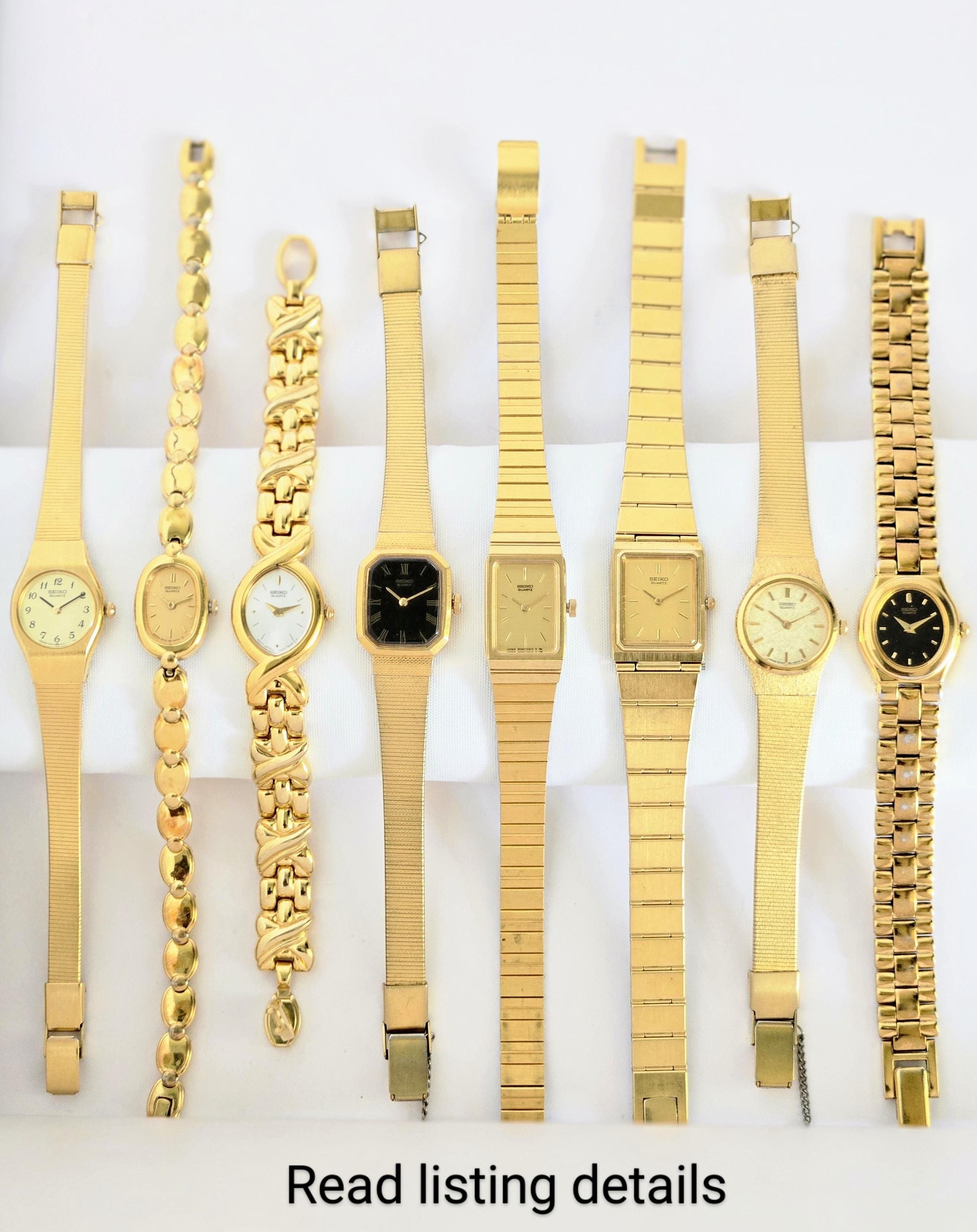 [z201]Seiko レディースクォーツ時計 ゴールド Rare Vintage Seiko Women's Gold Plate Quartz Dress Watch 11