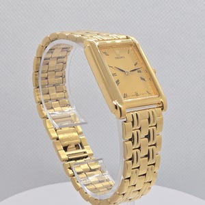 Vintage Seiko Rare 90s' Tank Watch Gold Plated Roman Numerals