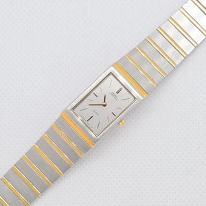 Vintage Seiko 80's Ladies' Lassale Tank Watch Rare Dainity Two-Tone