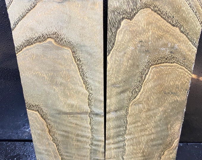 Stabilized Figured Ash Knife Scales Etsy
