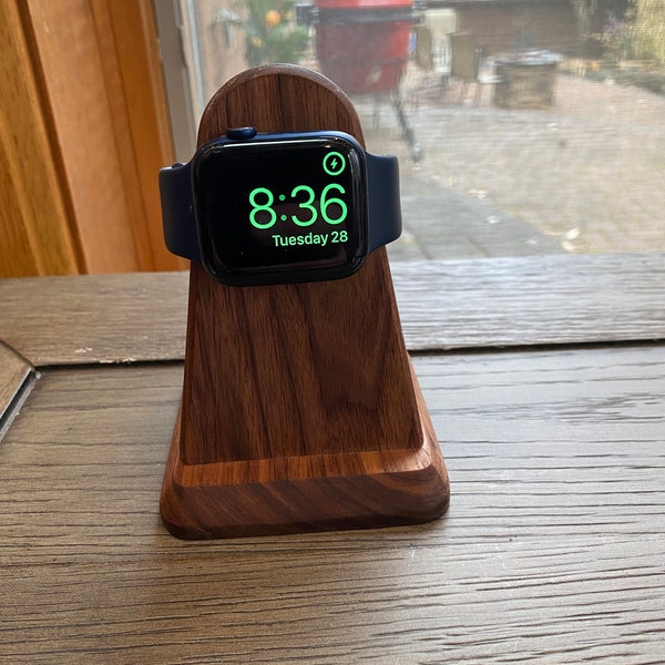 Apple Watch Charger Stand Walnut Wood