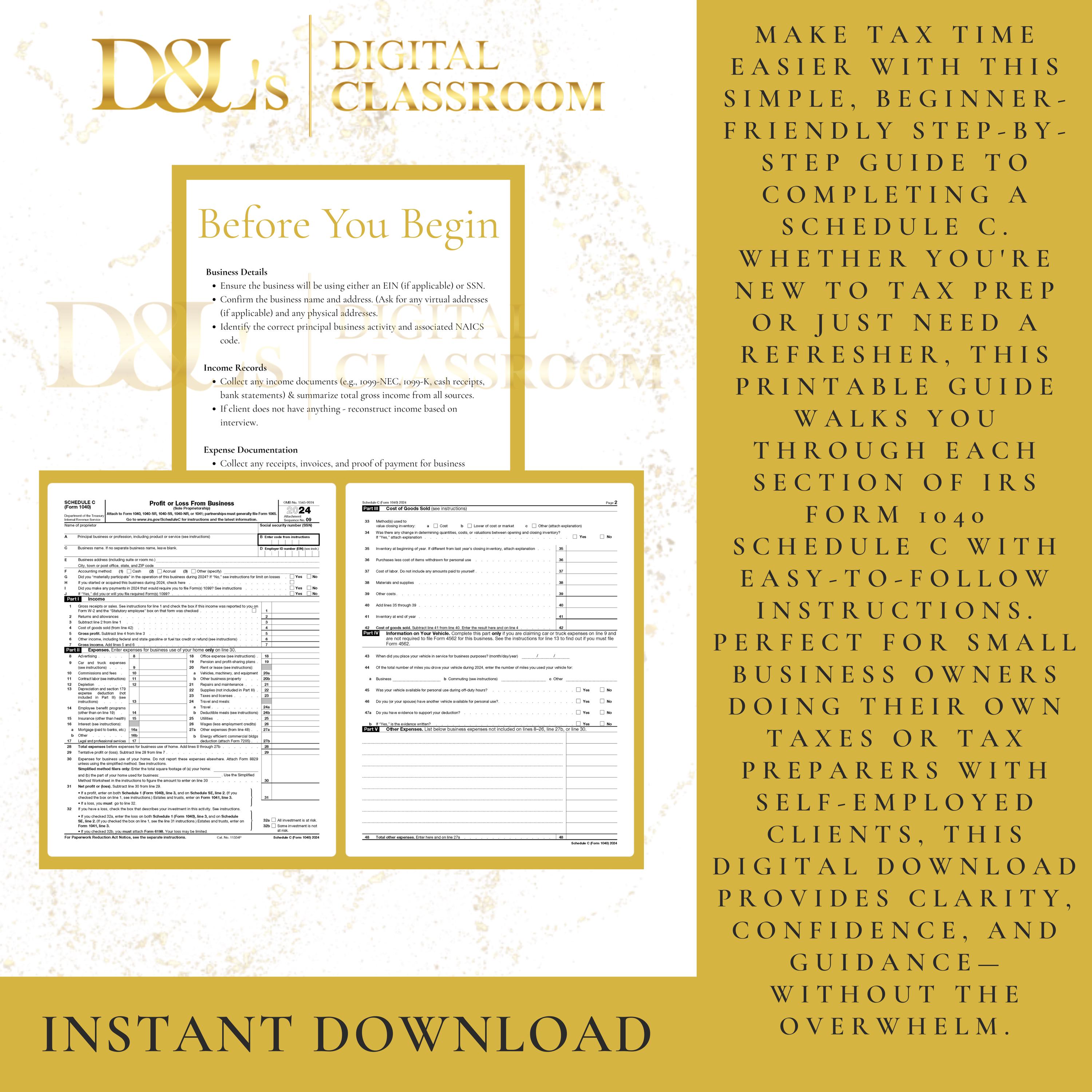 Step-by-step Guide to Completing Schedule C | Small Business Taxes ...