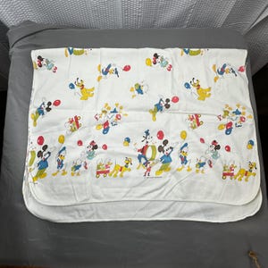 VTG Disney Mickey Mouse & Friends Goofy, Donald Duck,Receiving Baby Blanket image 5