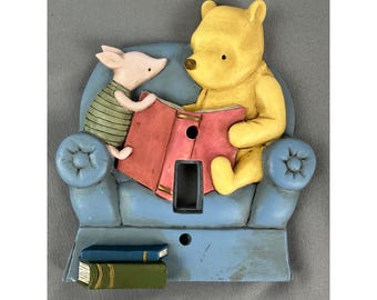 ディズニー クラシック くまのプーさん ストーリータイム 保育園用壁掛け照明スイッチカバー ヴィンテージ