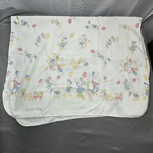 VTG Disney Mickey Mouse & Friends Goofy, Donald Duck,Receiving Baby Blanket image 7