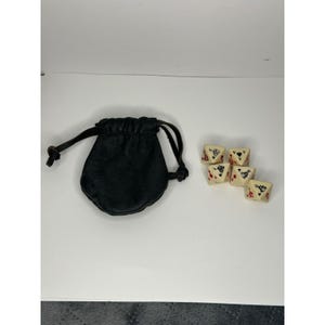 ヴィンテージ マルボロ 8面ポーカーダイスとレザーバッグ