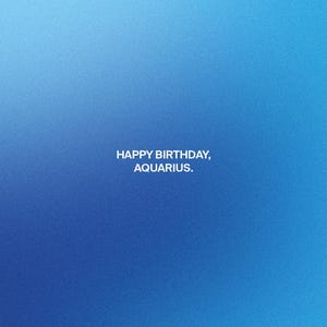 Happy Birthday Card "Aquarius", Zodiac Sign Card, Geburtstagskarte Sternzeichen Wassermann, Din A6