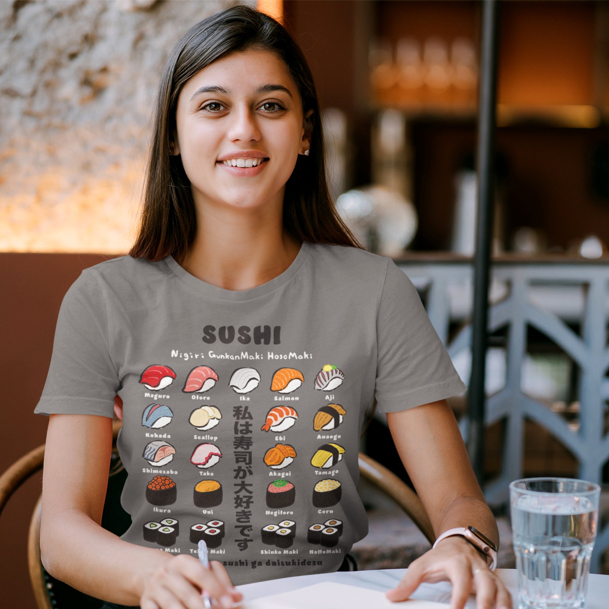 Surfer Sushi Rice Soy Sauce - Kawaii Maki Gift T-Shirt