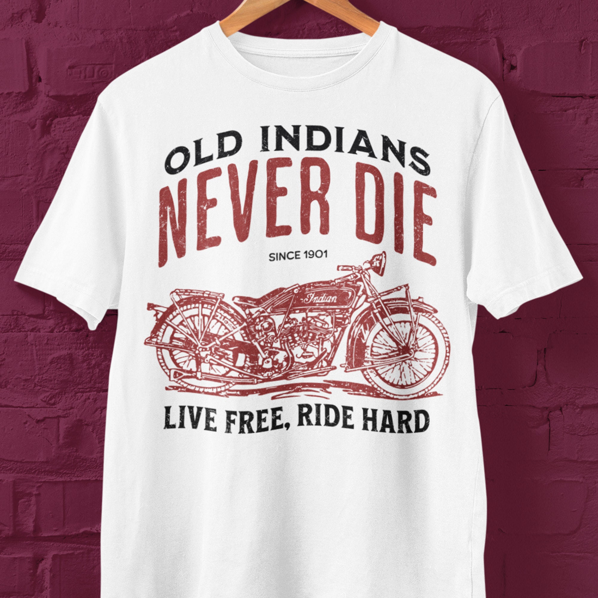 Old Chief Never Die Indian Vintage Motorcycle Shirt Old Chief Never Die Indian Vintage Motorcycle Shirt