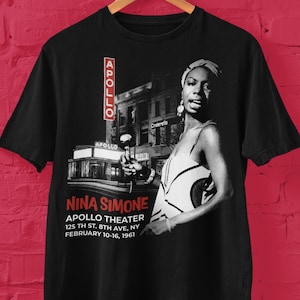 Jazz Great Nina Simone at the Apollo Theater in NYC Short Sleeve Tee, Great Jazz Lover's Gift, Nina Simone Fans Gift