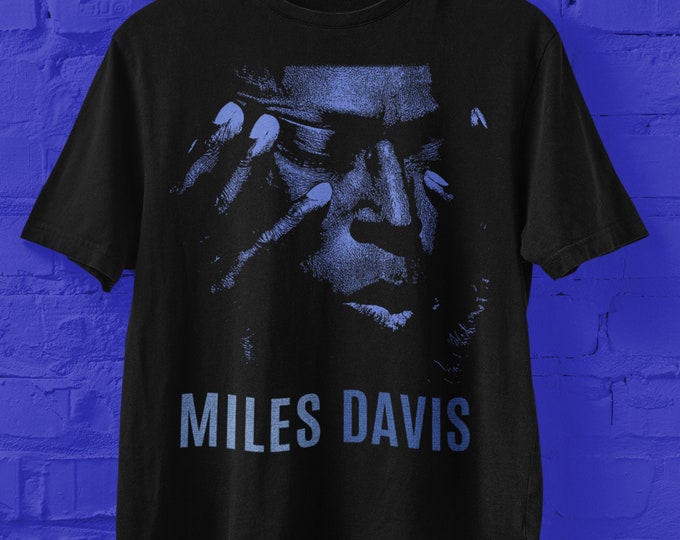 Camiseta de músico de jazz de Miles Davis, camiseta de trompetista de leyenda del jazz, regalo para amantes de la música de jazz