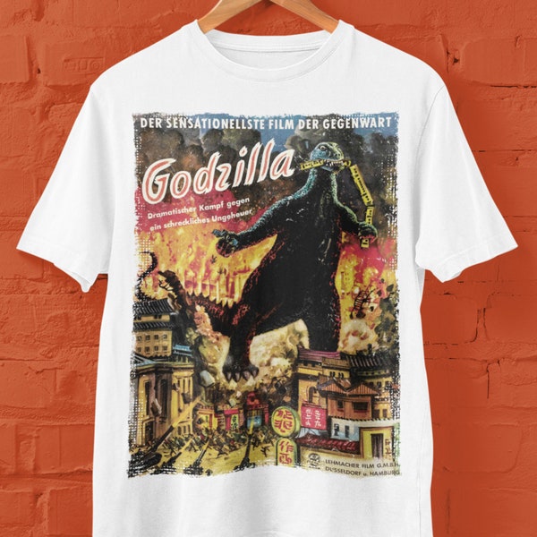 Godzilla T-Shirt, Godzilla German Movie Poster Shirt, Cult Favorites, Godzilla Monster Shirt, Great Gift for Film Fans