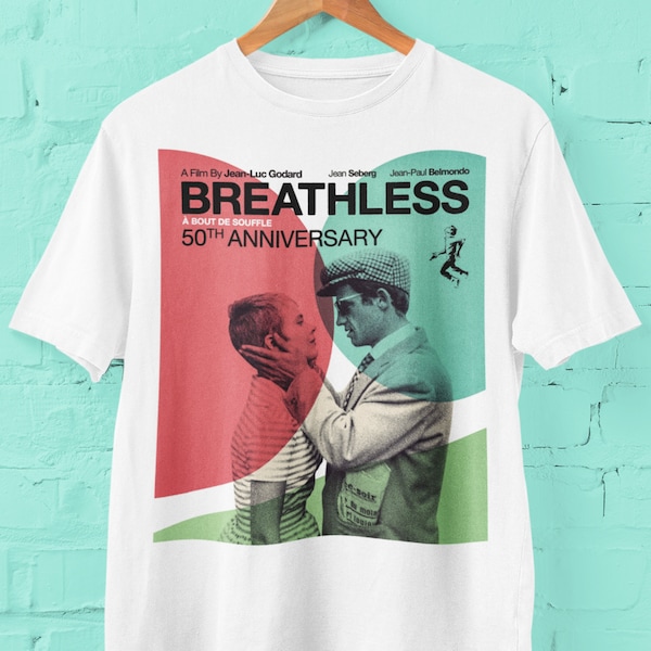 Breathless Movie T Shirt, A Bout De Souffle T Shirt, French New Wave Cinema T Shirt, Jean-Luc Godard Film Shirt