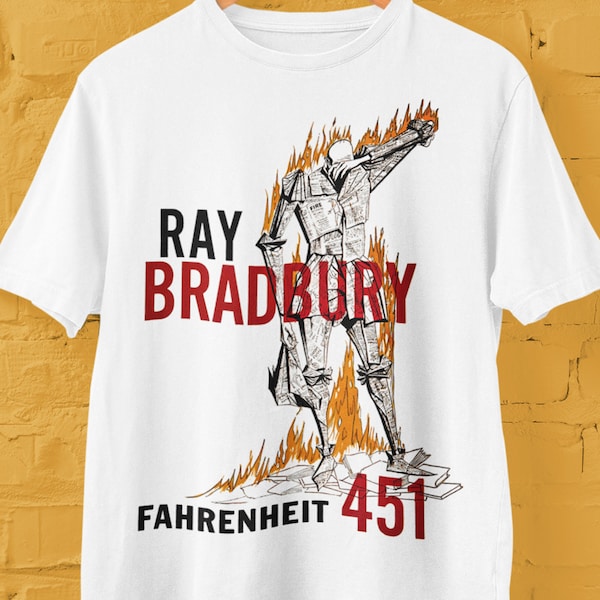 Fahrenheit 451 T Shirt, Ray Bradbury Shirt, Dystopian Shirt, Buchliebhaber Geschenk, Comfort Colors Stückgefärbtes T-shirt