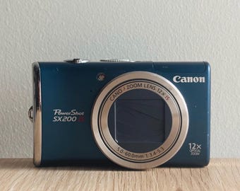 Vintage Canon Powershot SX200 IS, 12.1 MP, Digital Camera, Red