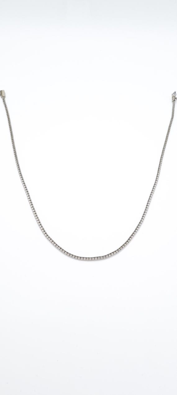 Flat Snake Chain Necklace - Silver | NIKITA Jewellery