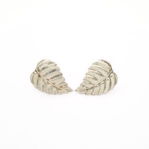 Orecchini vintage a forma di foglia in argento sterling, orecchini a perno minimalisti ispirati alla natura, gioielli botanici per tutti i giorni, confezione regalo per donna.