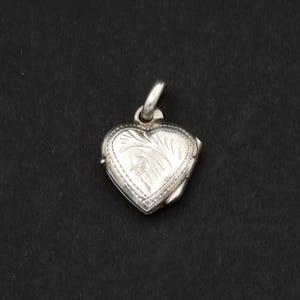 Sterling Silver Small Heart Locket Charm, Vintage 925 Romantic Keepsake Pendant, Boxed Collectors Jewelry
