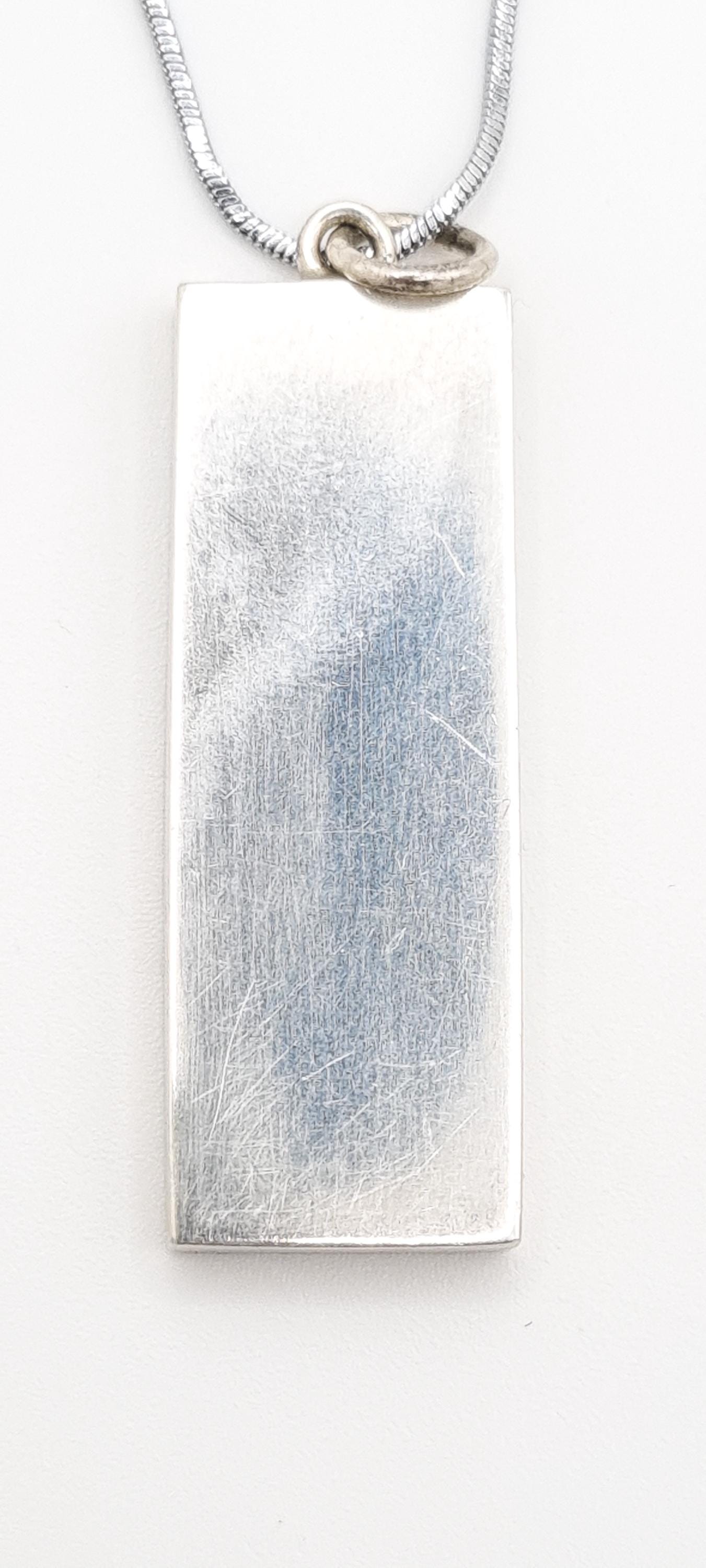 シルバーインゴットネックレス、ヴィンテージ925スターリングシルバー