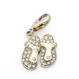 Kubikzirkonia Ballett-Hausschuhe-Charme, Weinlese-Sterlingsilber-Schuh-Anhänger, 925-Tänzer-Schmuckgeschenk