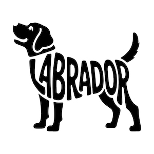 Labrador Dog SVG PNG | Pet Lover Digital Sticker | Labrador Silhouette Cut File for Cricut | Printable Dog Breed Clipart | Labrador Decor