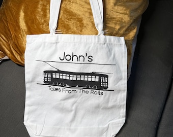 John’s Tales from the Rails White Tote Bag